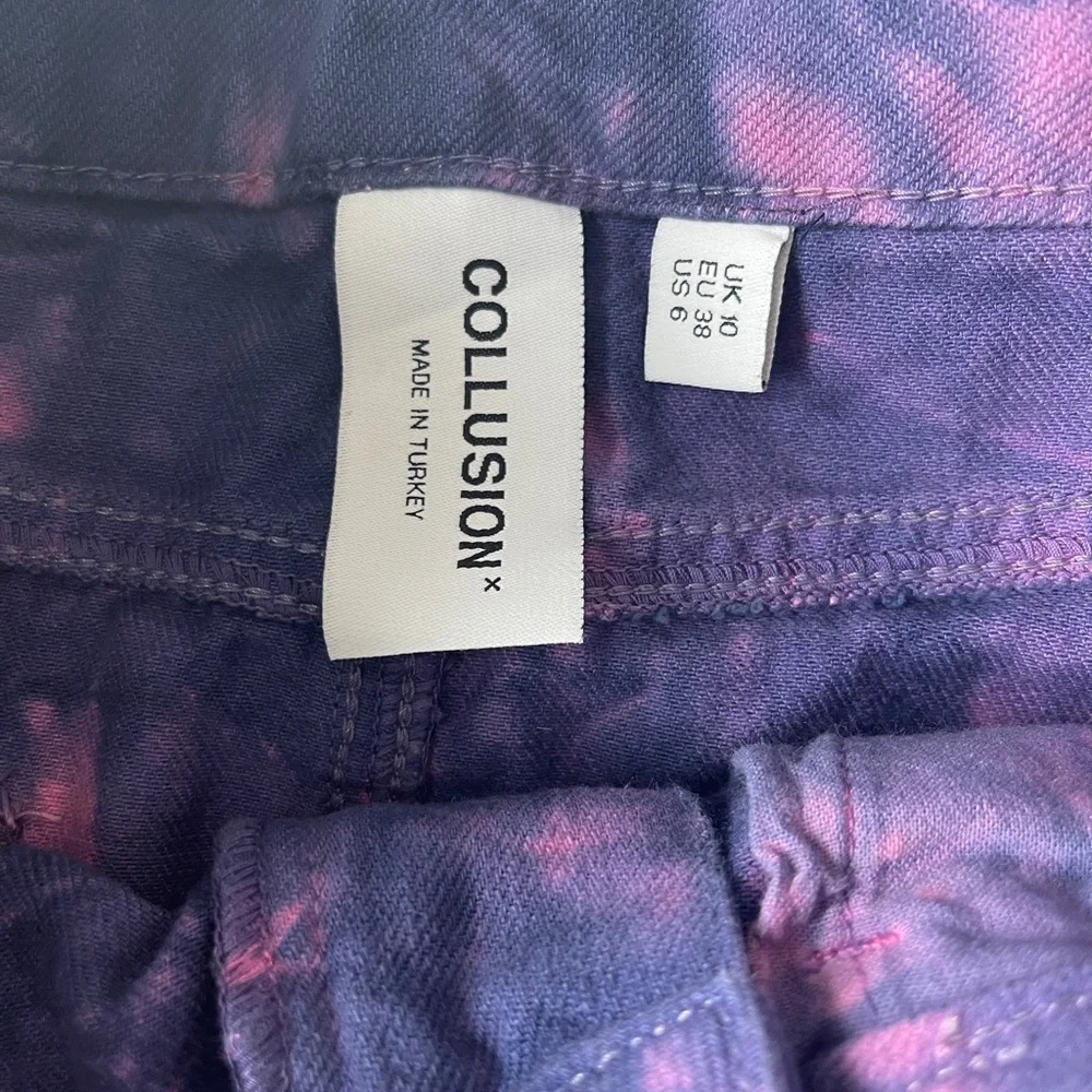 ASOS tie dye denim skirt size US 6 - Picture 3 of 8